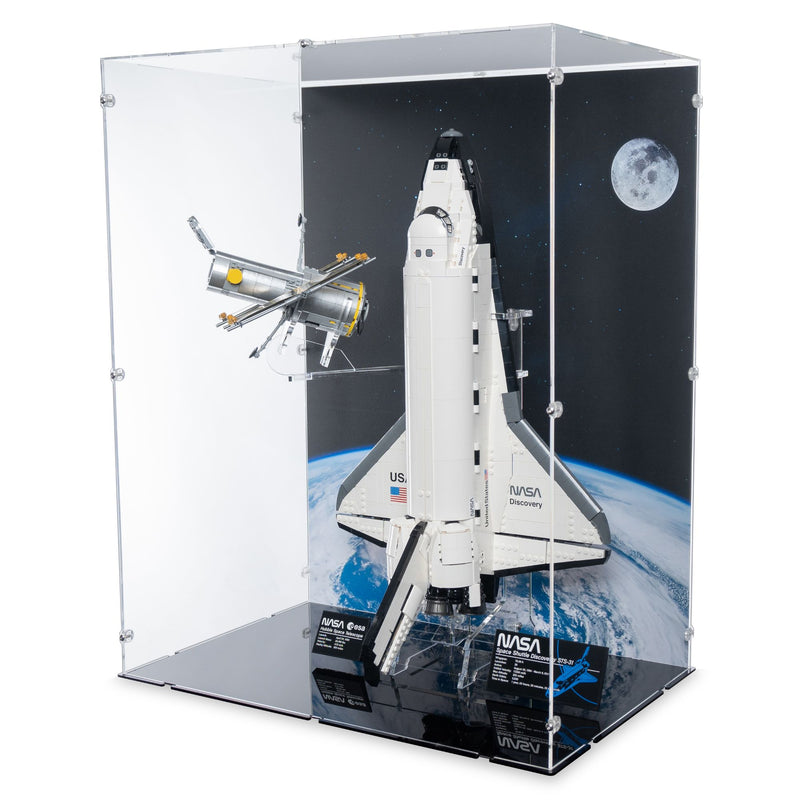 NASA Space Shuttle Discovery (Vertical) Display Case & Stand for LEGO 10283
