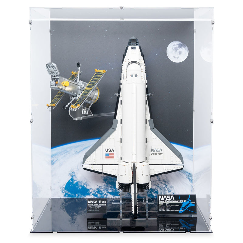 NASA Space Shuttle Discovery (Vertical) Display Case & Stand for LEGO 10283