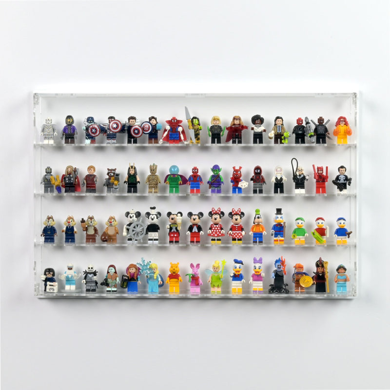 60 LEGO Minifigures Wall Display Case