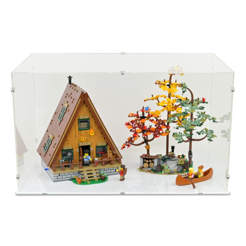 A-Frame Cabin Display Case for LEGO 21338