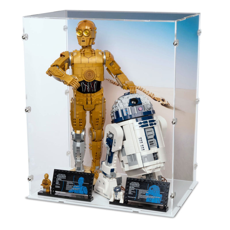 C-3PO & R2-D2 Display Case for LEGO 75398/75379