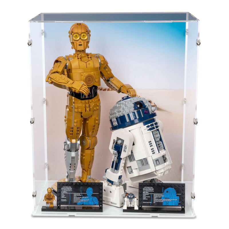 C-3PO & R2-D2 Display Case for LEGO 75398/75379