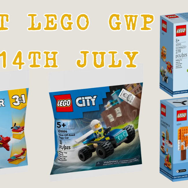 Latest July LEGO Gift With Purchase (GWP)