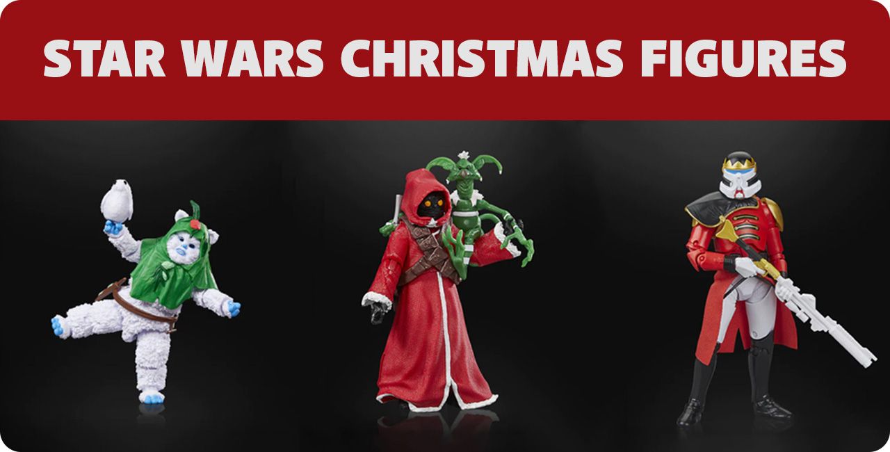 christmas, star, wars, holiday, series, figures, black, hasbro, 6
