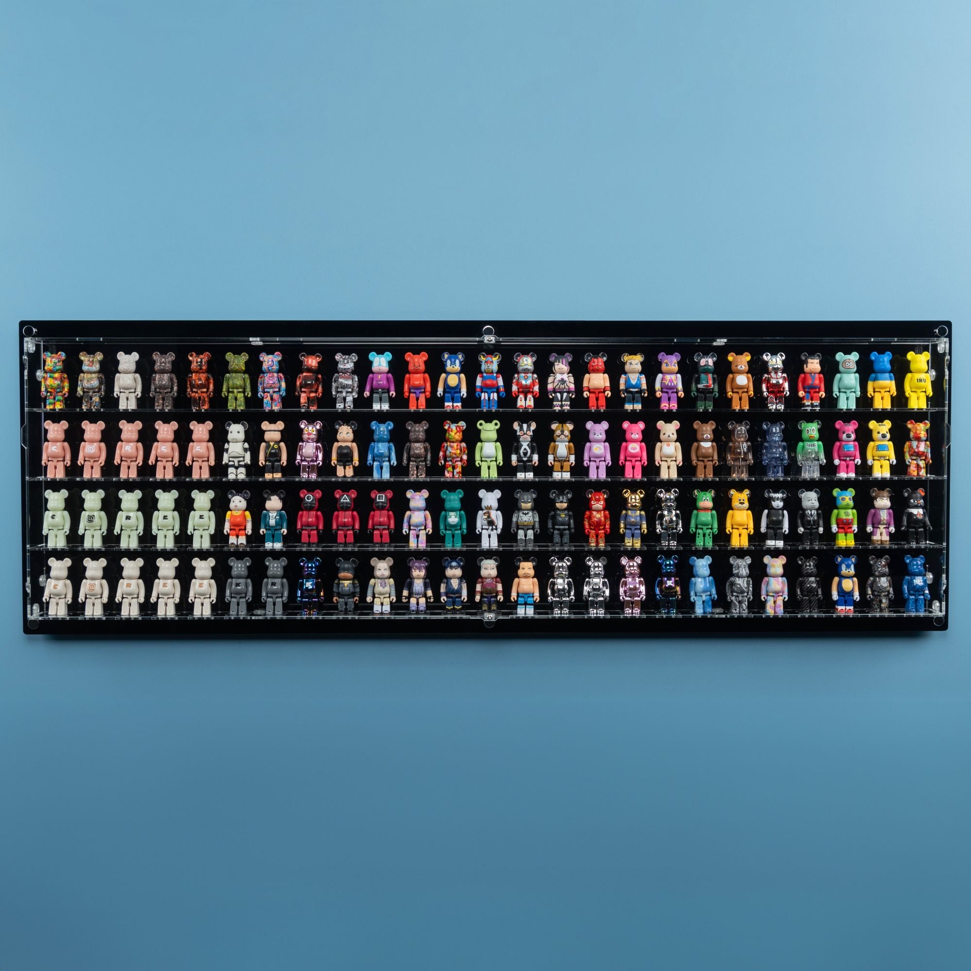 SHINee スタコレ　100枚コンプリート 100 Bearbrick 100% Wall Display Case | iDisplayit USA — iDisplayit.com