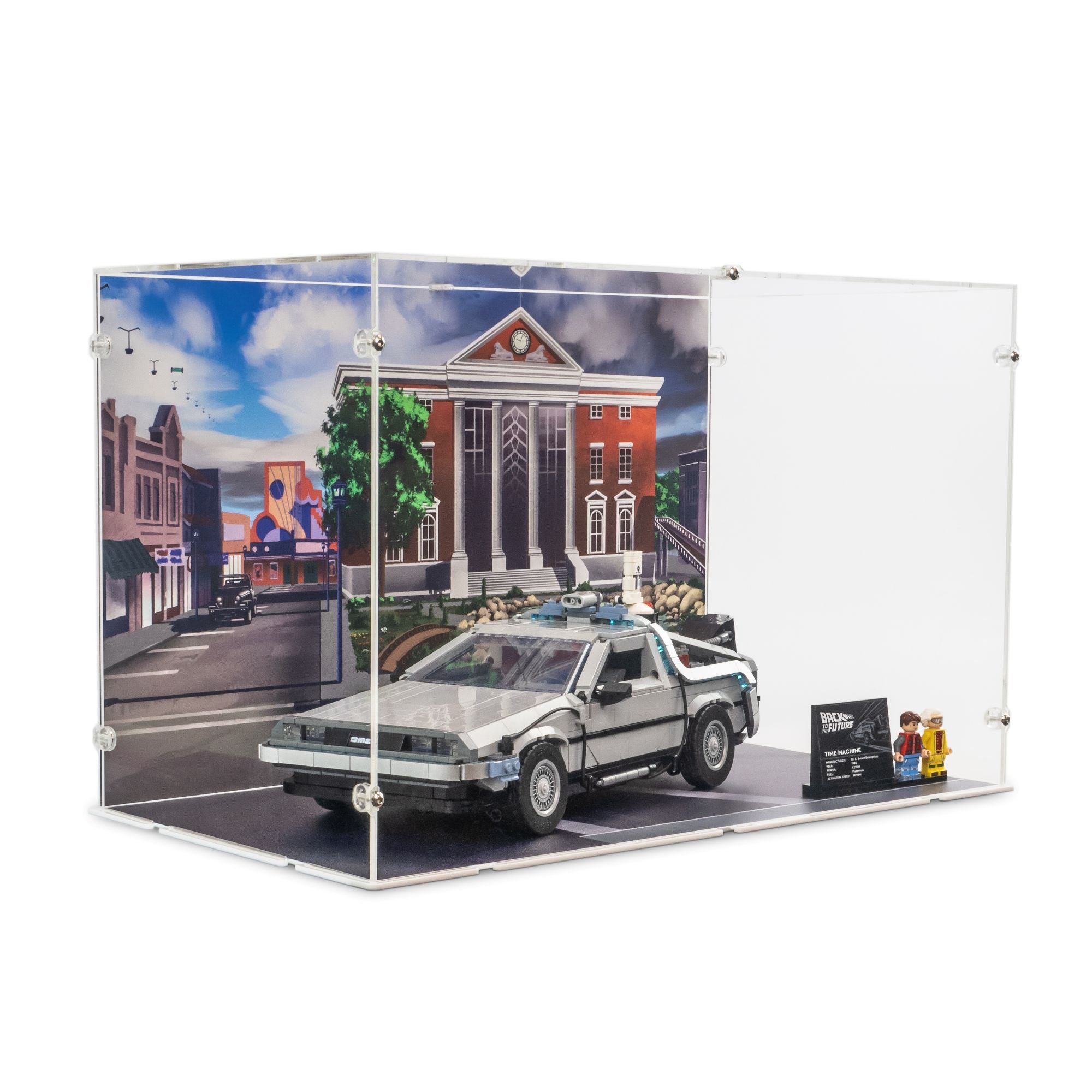 Display Case for LEGO Back to the Future Time Machine | iDisplayit