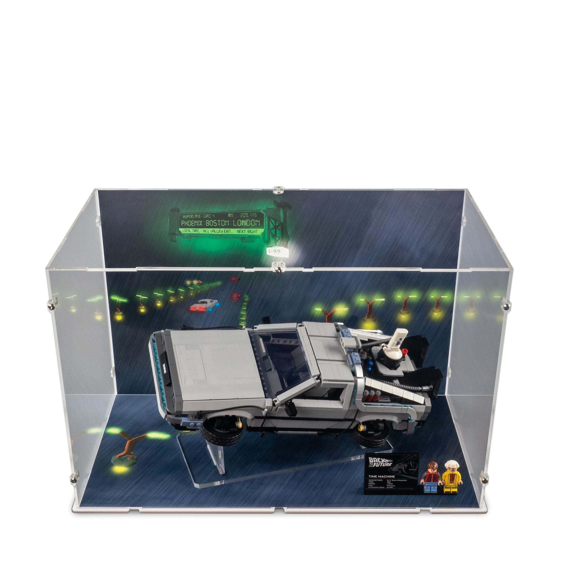 Display Case for LEGO Back to the Future Time Machine | iDisplayit