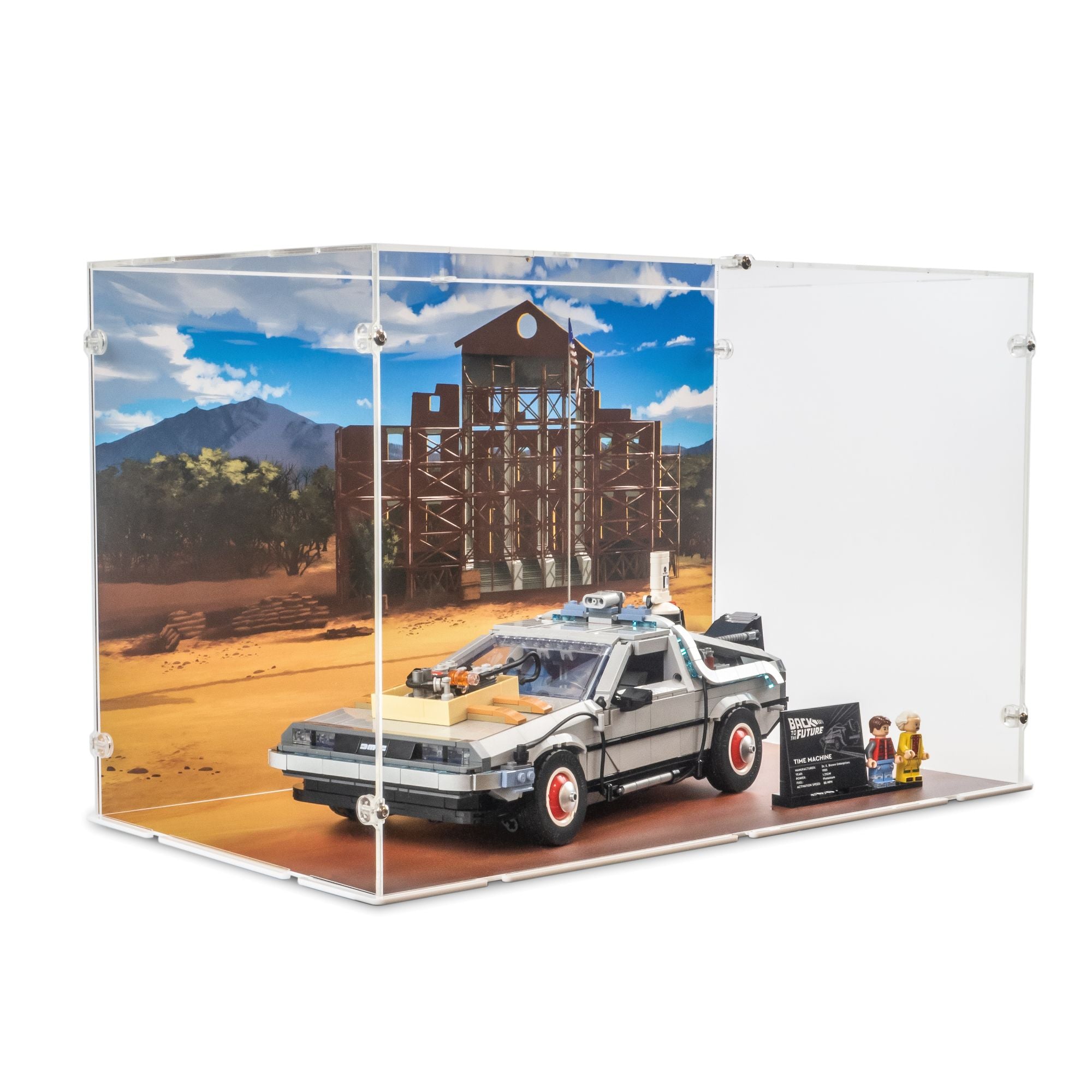 Display Case for LEGO Back to the Future Time Machine | iDisplayit