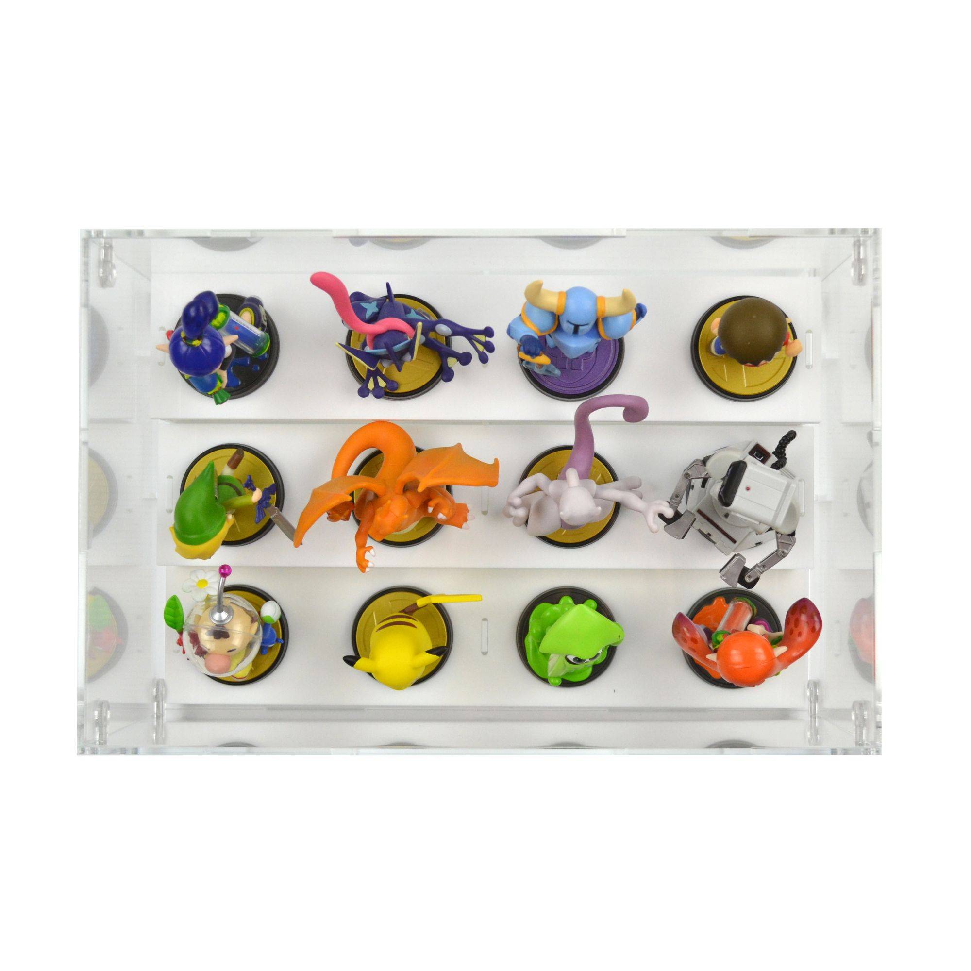 12 Nintendo Amiibo Figures Tiered Desktop Display Case