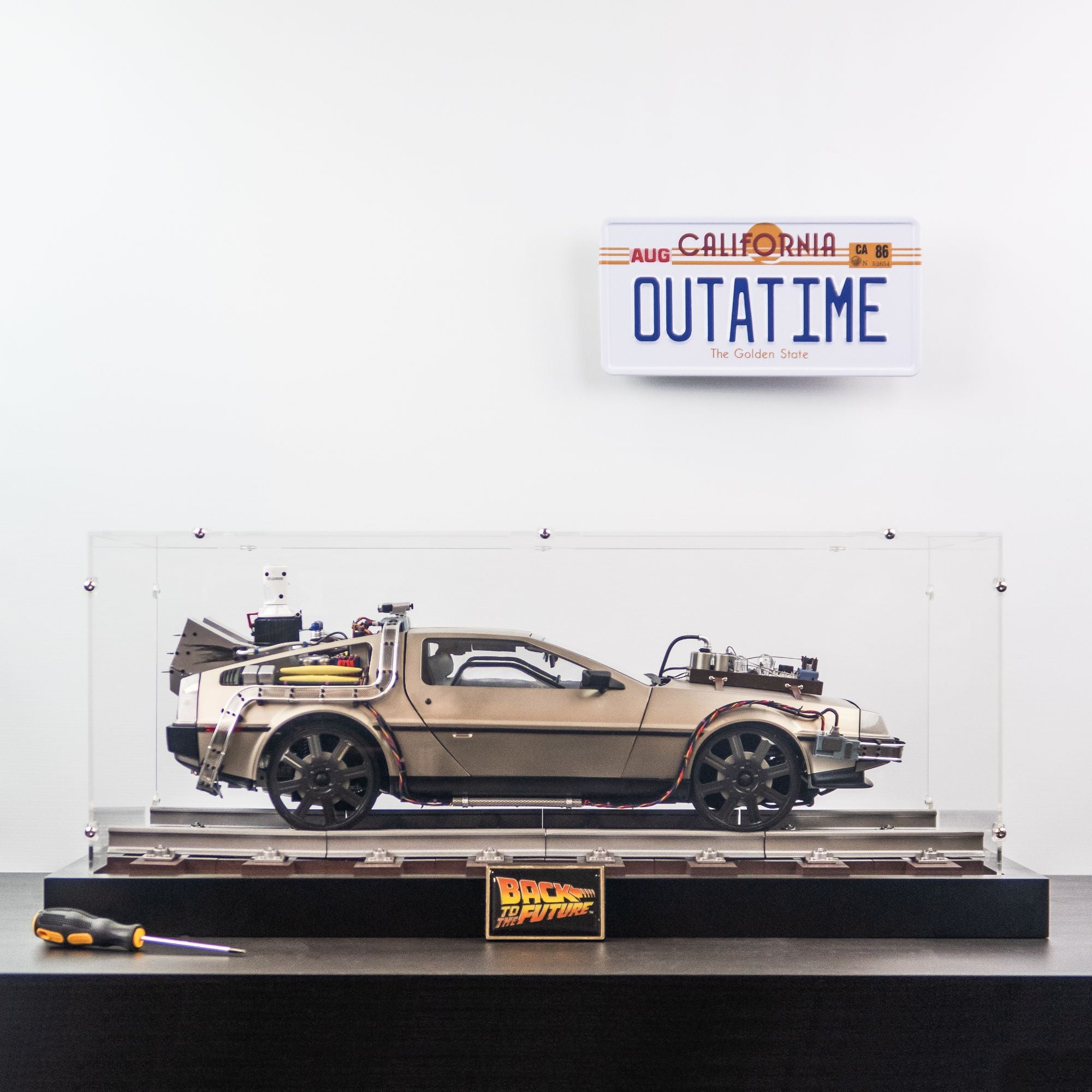 Acrylic Display Case Cover for Eaglemoss DeLorean | iDisplayit USA