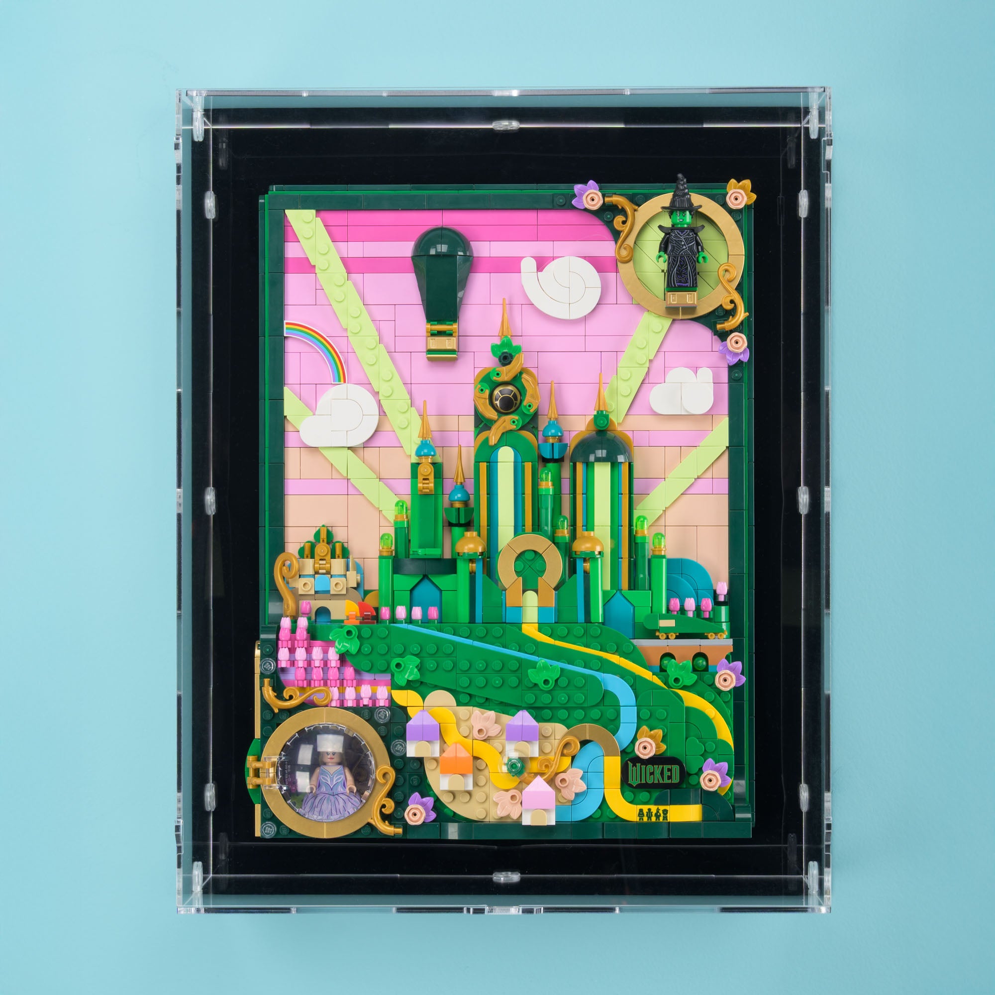 VOLTMASTERS The Good People レコードセット Emerald City Art LEGO 75685 Wall Mounted Display Case | iDisplayit