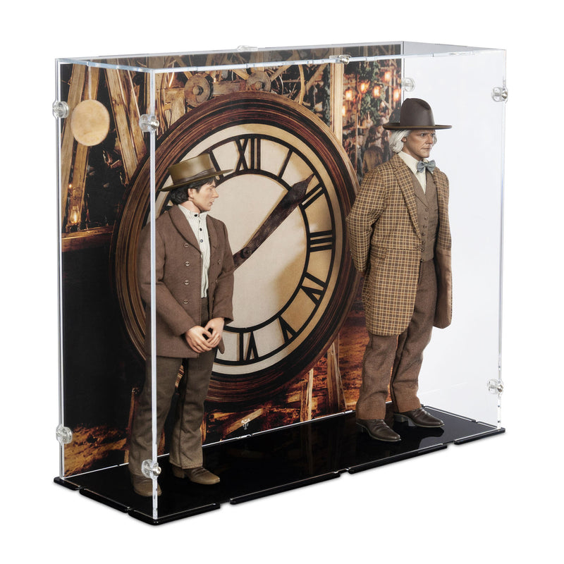 1/6 Scale Doc Brown and Marty McFly Display Case for Hot Toys MMS616/MMS617
