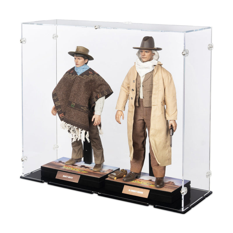 1/6 Scale Doc Brown and Marty McFly Display Case for Hot Toys MMS616/MMS617