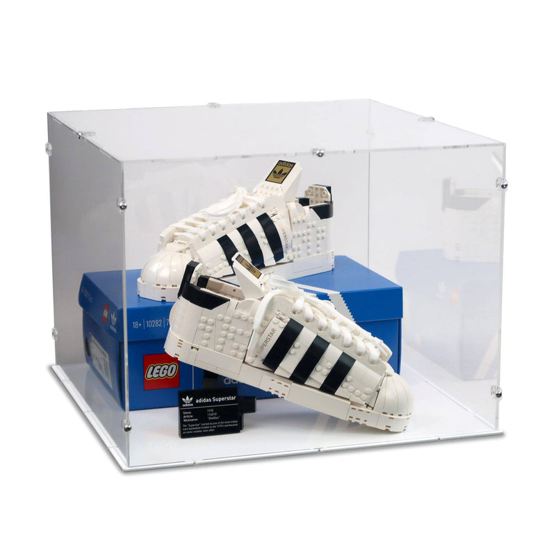 Pair of adidas Originals Superstar with Box Display Case for LEGO 10282