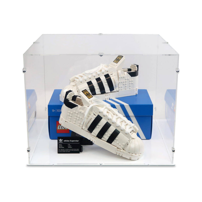 Pair of adidas Originals Superstar with Box Display Case for LEGO 10282