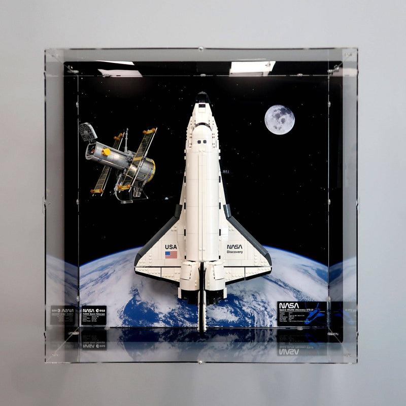 Wall-Mounted LEGO Display Case: Space Shuttle Discovery, Set 10283