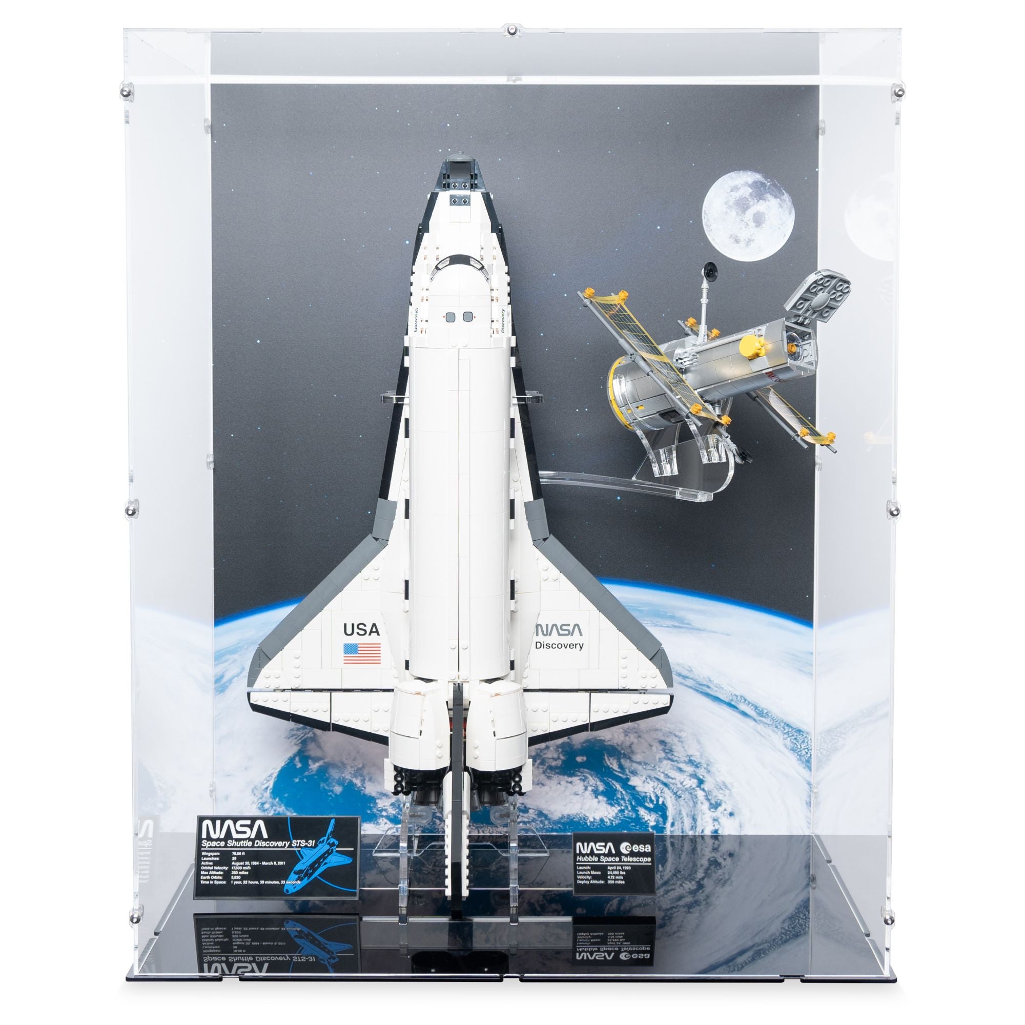 Vertical Display Case for LEGO Space Shuttle Discovery