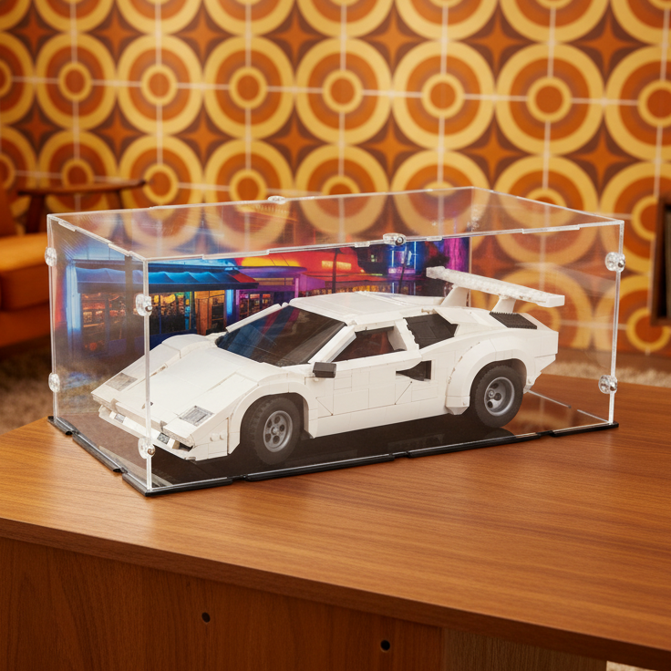 Lamborghini Countach 5000 Quattrovalvole Display Case for LEGO 10337