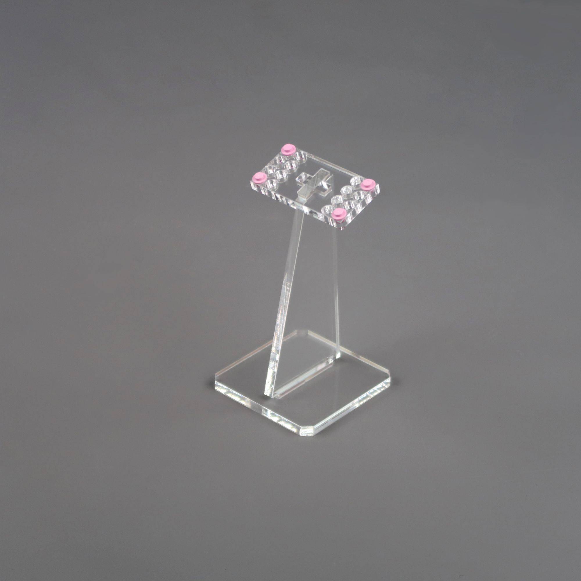 Clear Acrylic 12cm Angled Display Stand for LEGO | iDisplayit USA