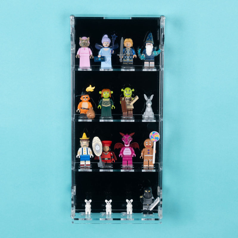 2in1 Desk and Wall 16 LEGO Minifigure Display Case (4x4)