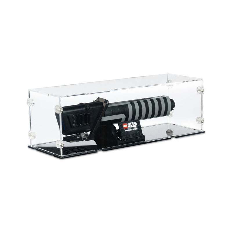 lightsaber lego toy in display case 32x10x10cm