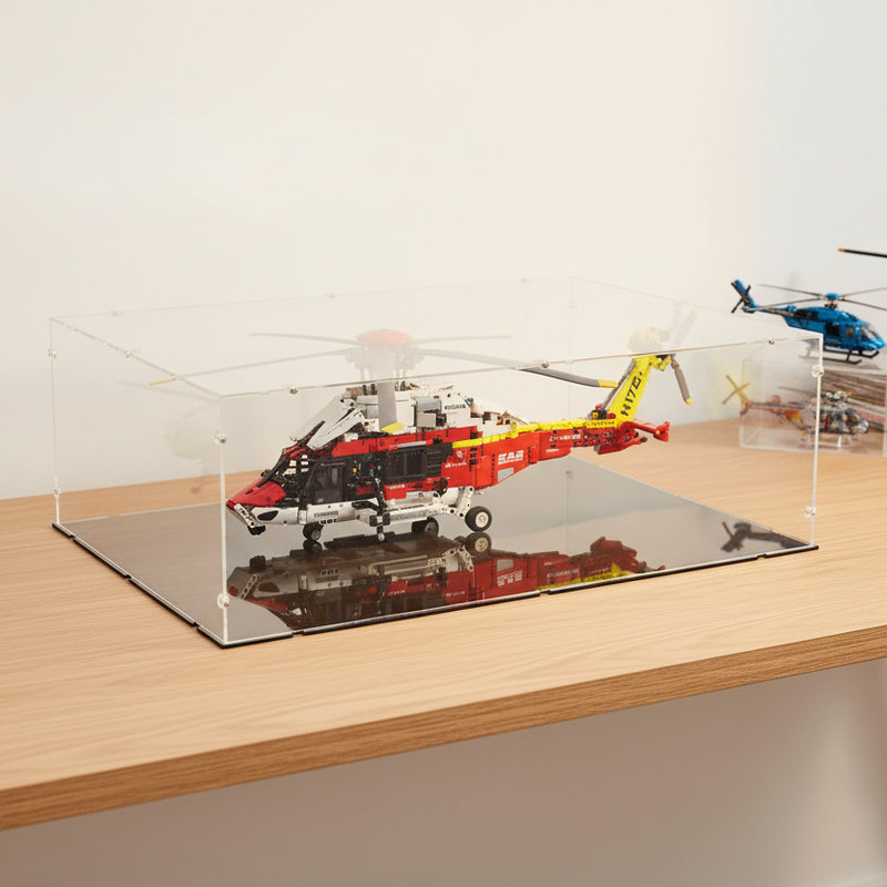 Airbus H175 Rescue Helicopter Display Case for LEGO 42145