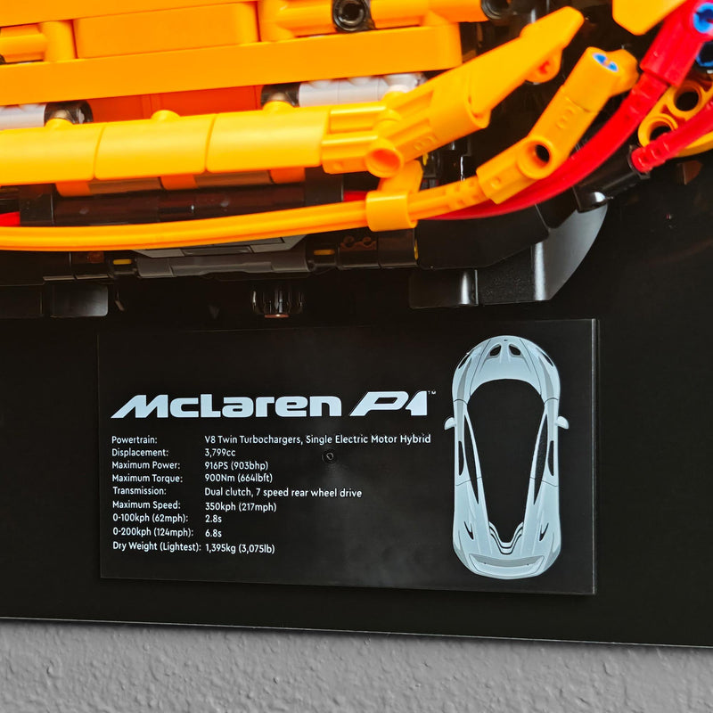 McLaren P1 Wall Mount Display for LEGO 42172