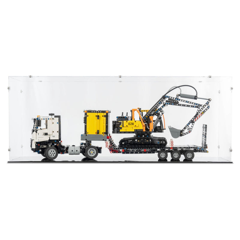 Volvo FMX Truck & EC230 Electric Excavator Display Case for LEGO 42175