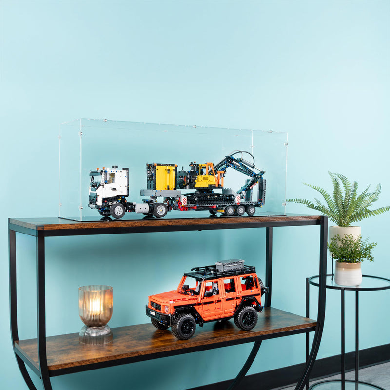 Volvo FMX Truck & EC230 Electric Excavator Display Case for LEGO 42175