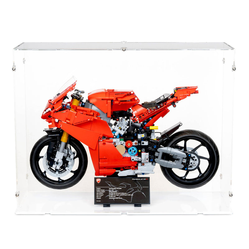 Ducati Panigale V4 S Motorcycle Display Case for LEGO 42202