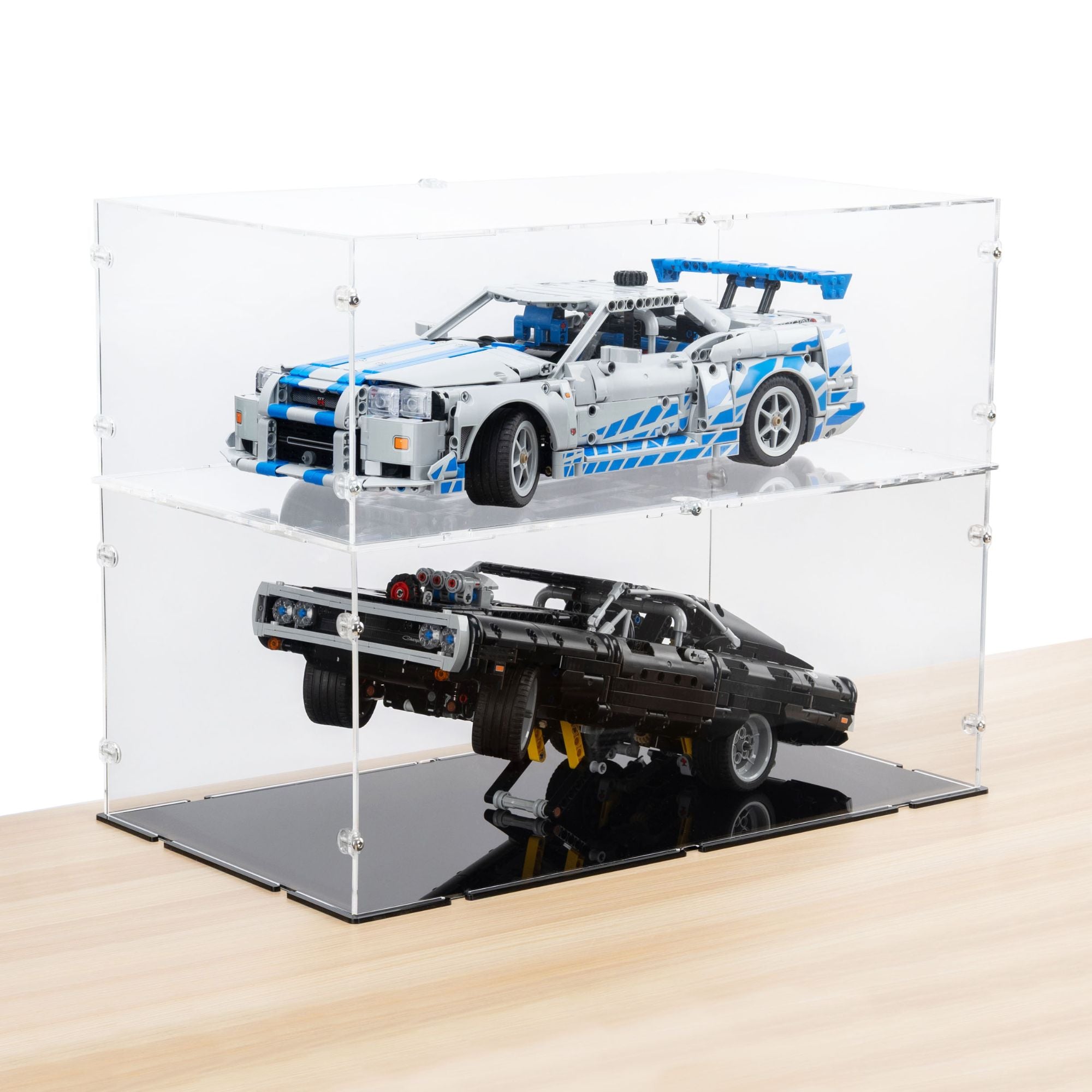 NISSAN SKYLINE GT-R 2台セット 透明箱ケース付き LEGO 2 Fast 2 Furious Nissan Skyline GT-R Display Box | iDisplayit