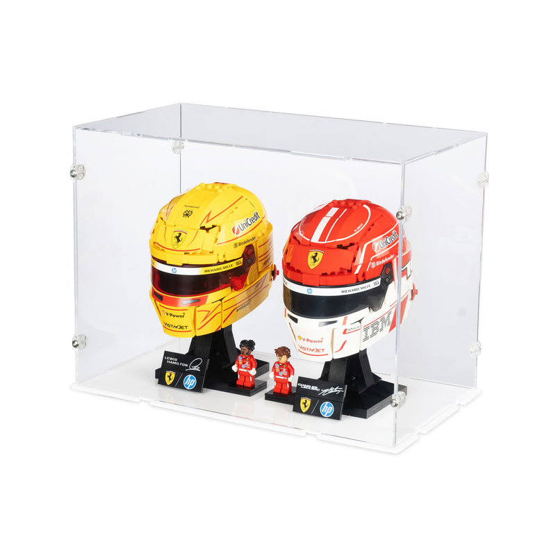 2x LEGO F1 Helmets Display Case