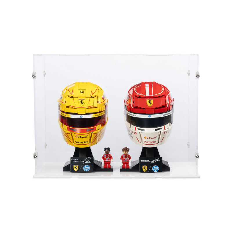 2x LEGO F1 Helmets Display Case