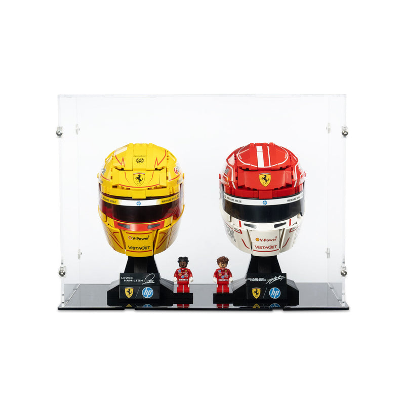 2x LEGO F1 Helmets Display Case