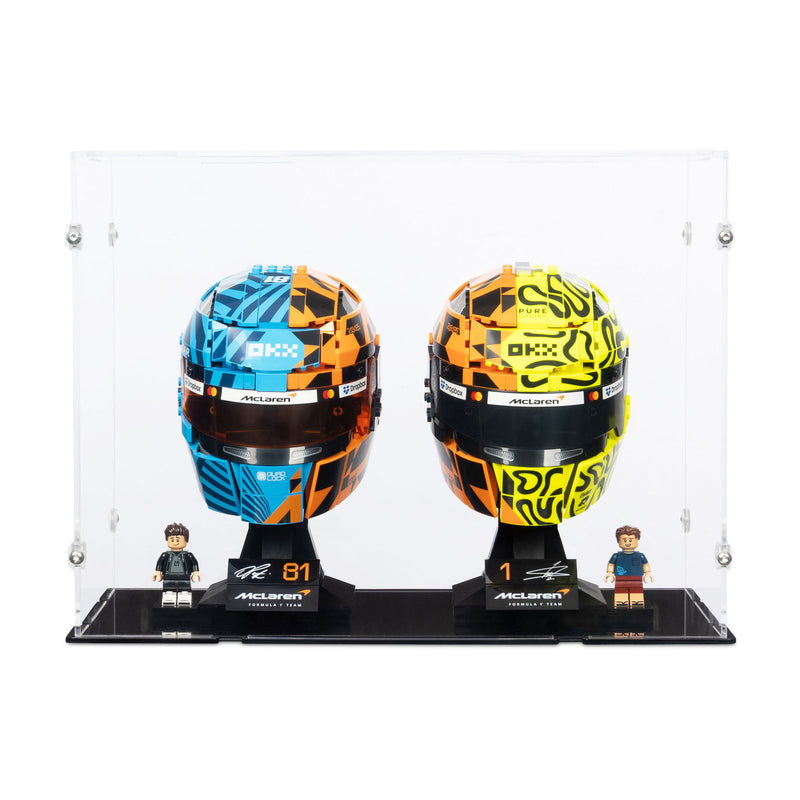 2x LEGO F1 Helmets Display Case