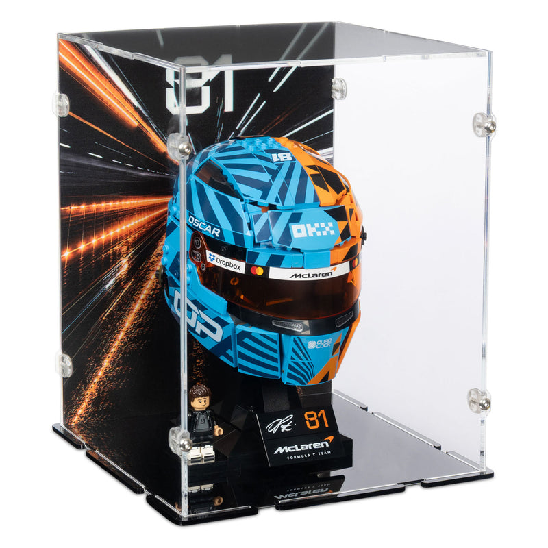 McLaren Mastercard F1 Team Oscar Piastri Helmet Display Case for LEGO 43017