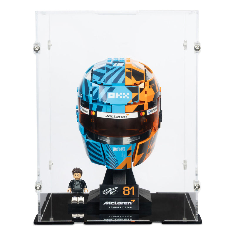 McLaren Mastercard F1 Team Oscar Piastri Helmet Display Case for LEGO 43017