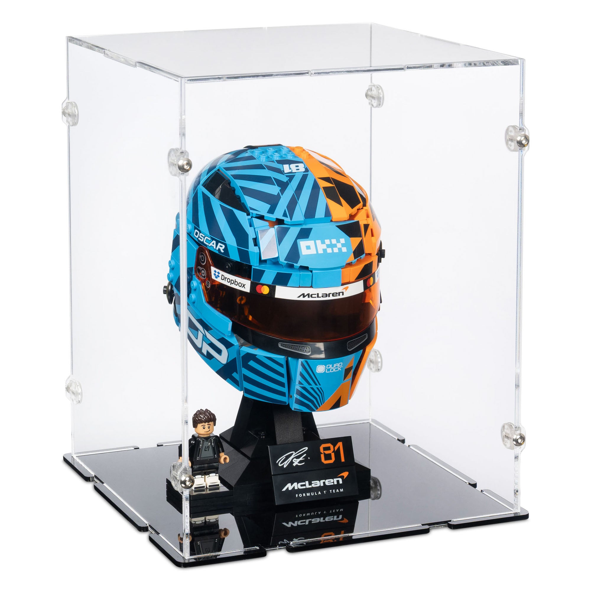 LEGO McLaren F1 Oscar Piastri Helmet Display Case | iDisplayit USA