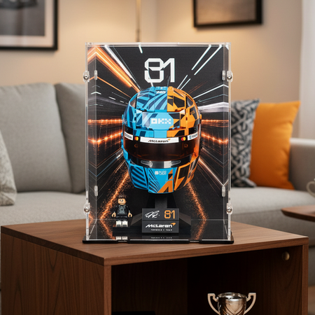 LEGO McLaren F1 Oscar Piastri Helmet Display Case | iDisplayit USA
