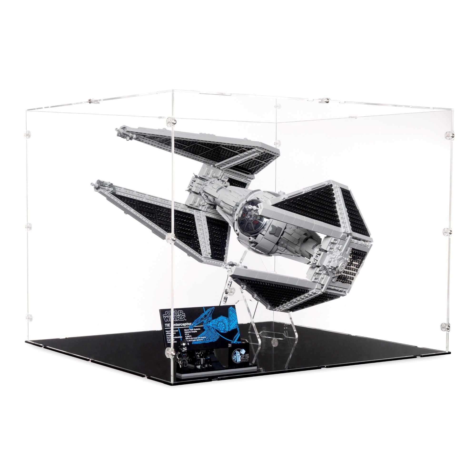 XL Acrylic Display Case for LEGO UCS TIE Interceptor | iDisplayit