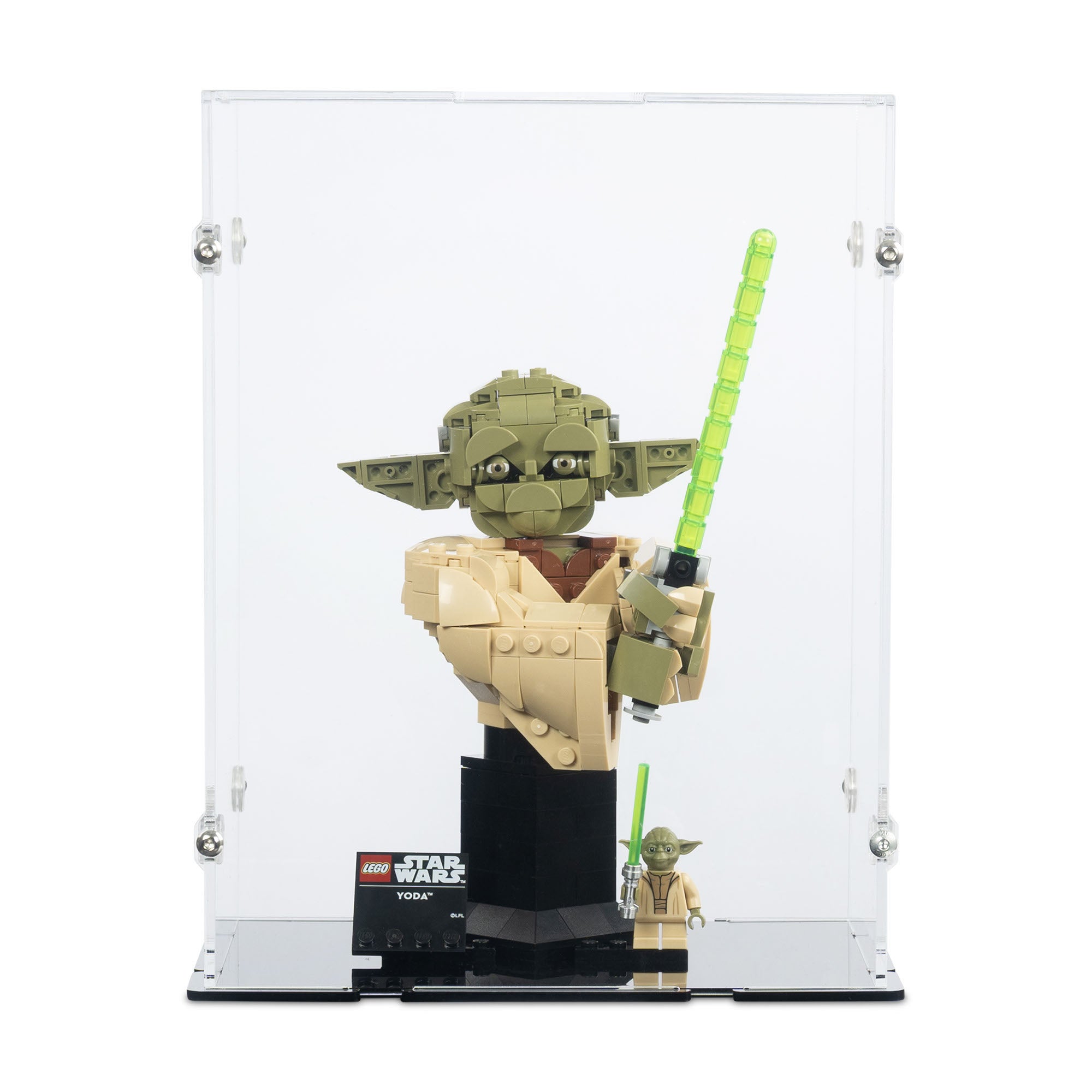 actus 棚 Yoda Bust Display Case for LEGO 75438 | iDisplayit USA