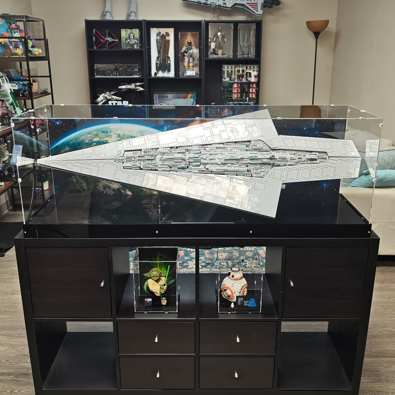 Special Edition Executor Super Star Destroyer Display Case and Stand for LEGO 75457 (Fits IKEA KALLAX)