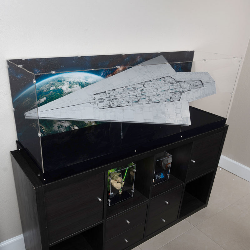 Special Edition Executor Super Star Destroyer Display Case and Stand for LEGO 75457 (Fits IKEA KALLAX)