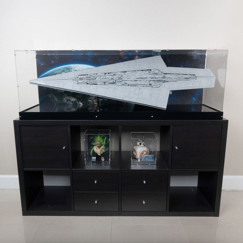 Special Edition Executor Super Star Destroyer Display Case and Stand for LEGO 75457 (Fits IKEA KALLAX)