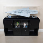Clear acrylic display case and angled clear stand for LEGO 75457 Executor Super Star Destroyer