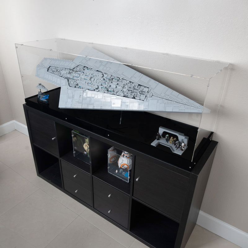 Special Edition Executor Super Star Destroyer Display Case and Stand for LEGO 75457 (Fits IKEA KALLAX)