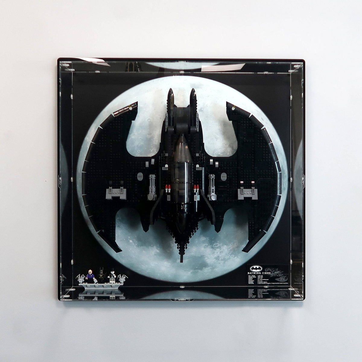 Wallmounted Display Case for LEGO 1989 Batwing iDisplayit
