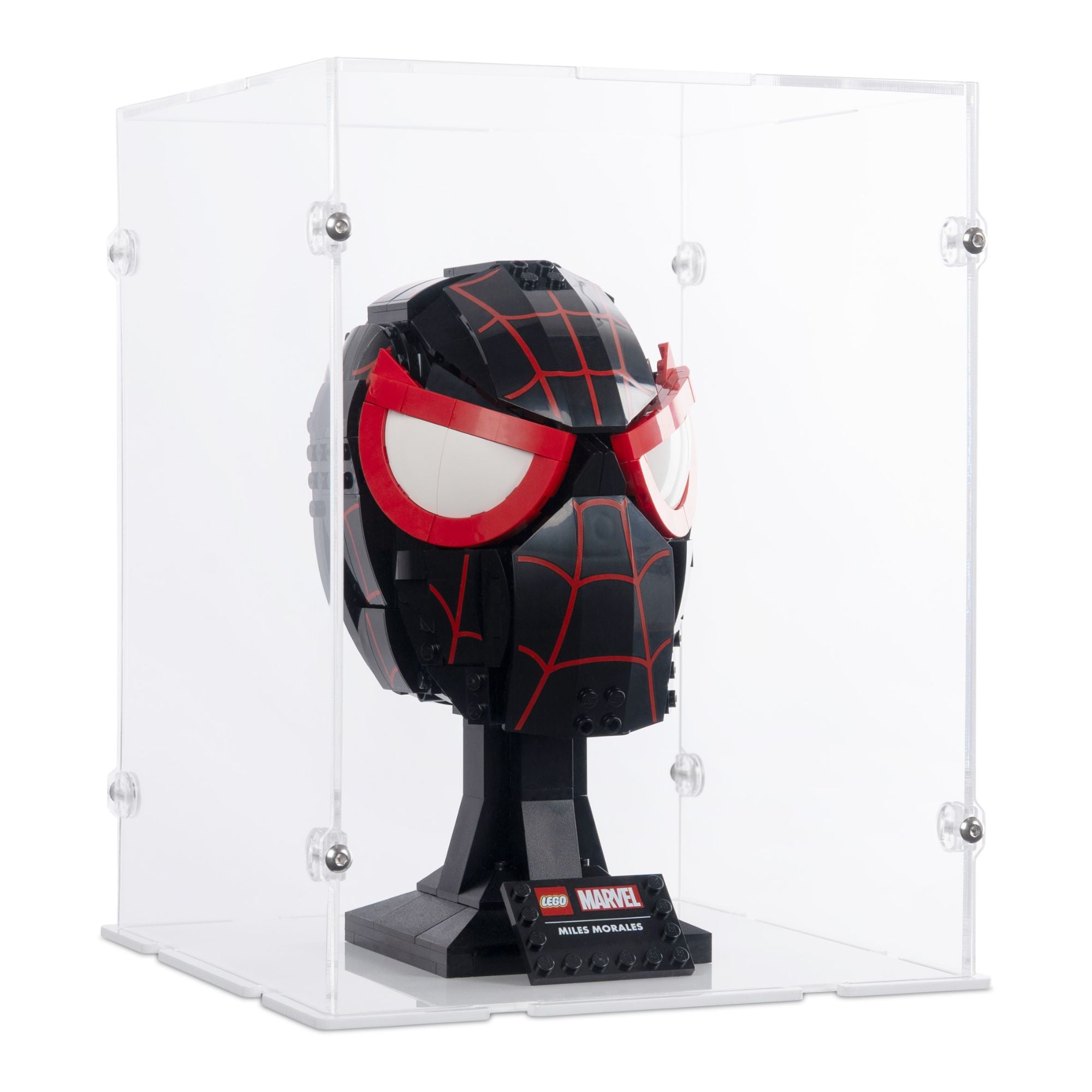 Acrylic Display Case for LEGO Miles Morales' Mask | iDisplayit
