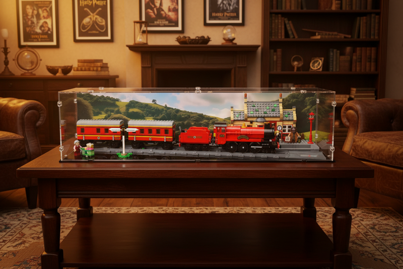 Hogwarts Express & Hogsmeade Station Display Case for LEGO 76423