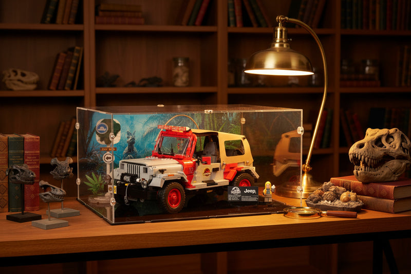 Jurassic Park Jeep Wrangler Display Case for LEGO 77984